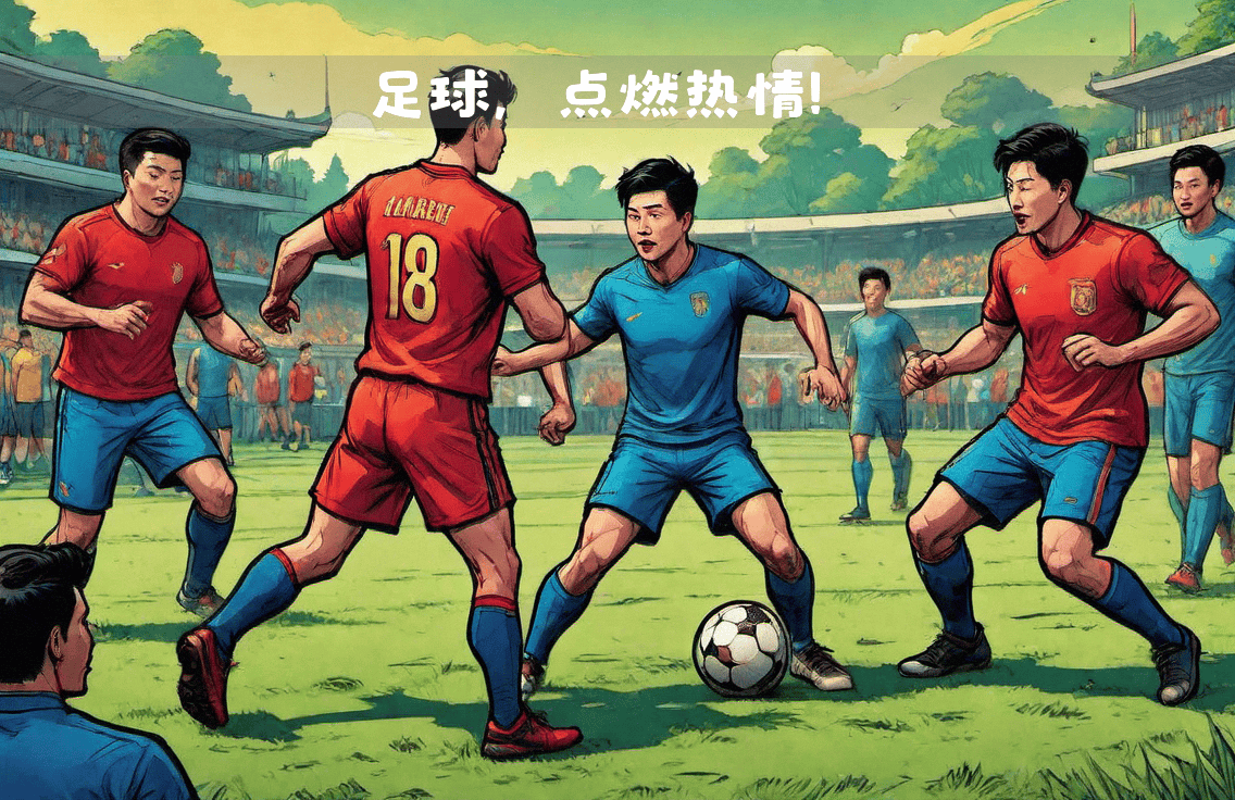 激烈角逐！足球比赛场上的激烈对抗