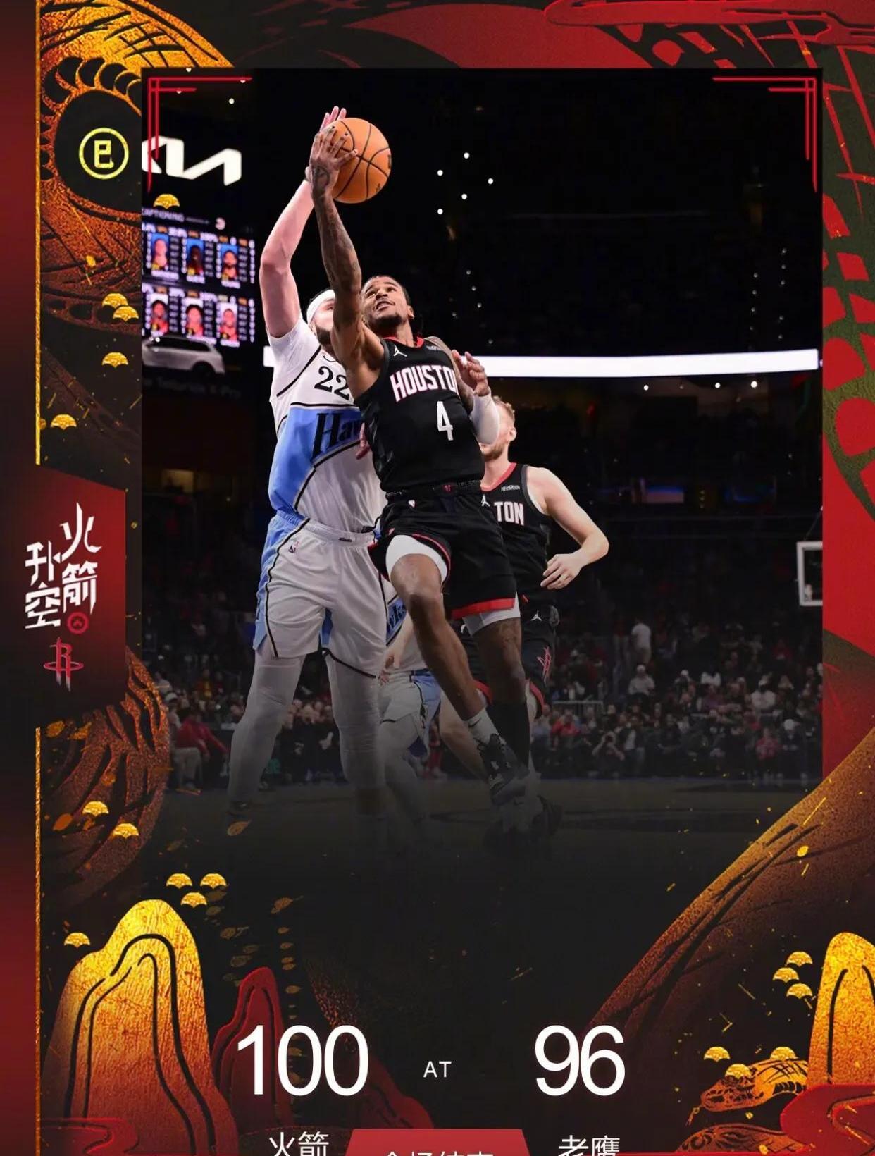 火箭客场大胜森林狼，保持不败战绩